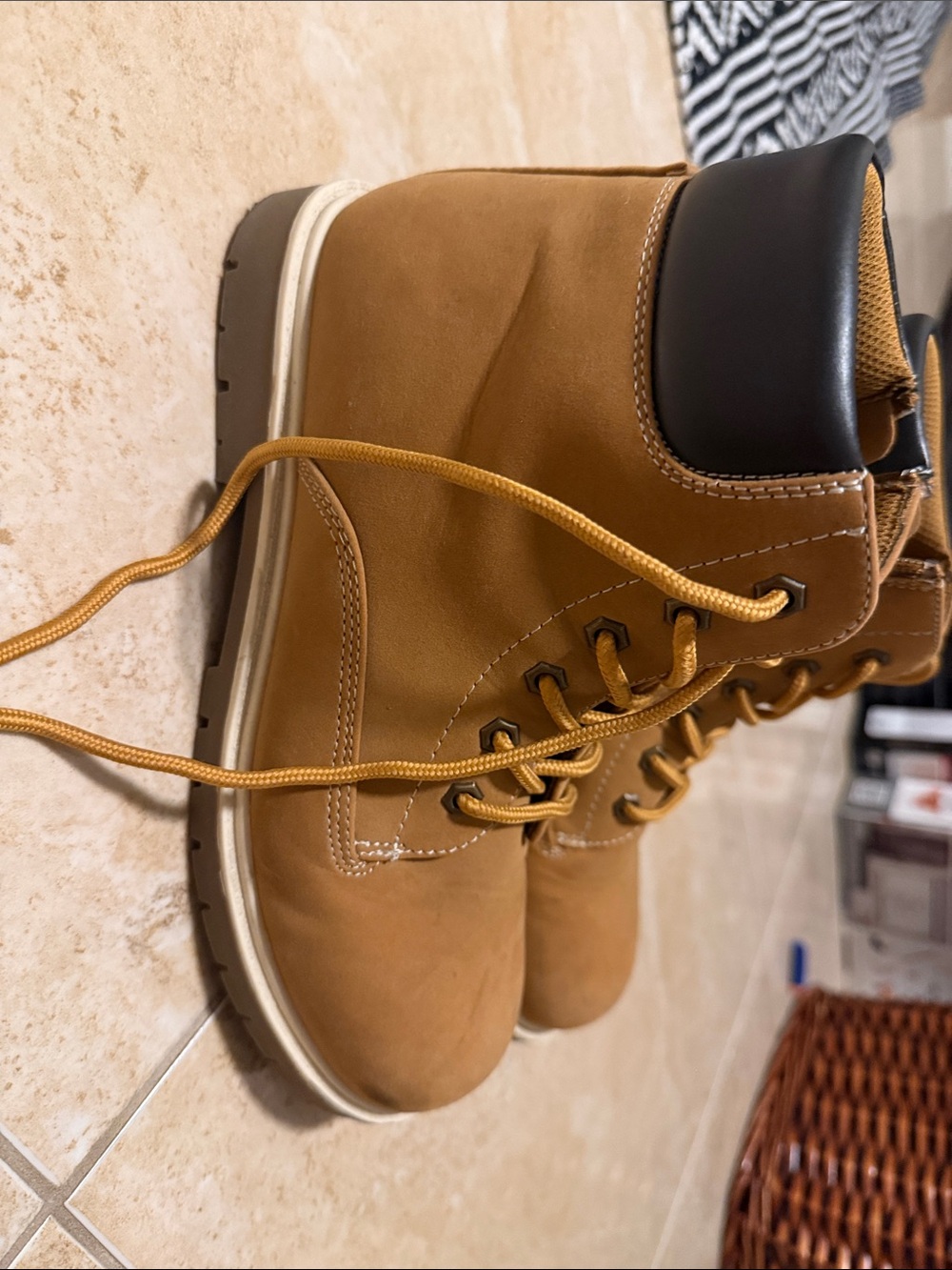 Boy’s Tan Lace-Up Boots